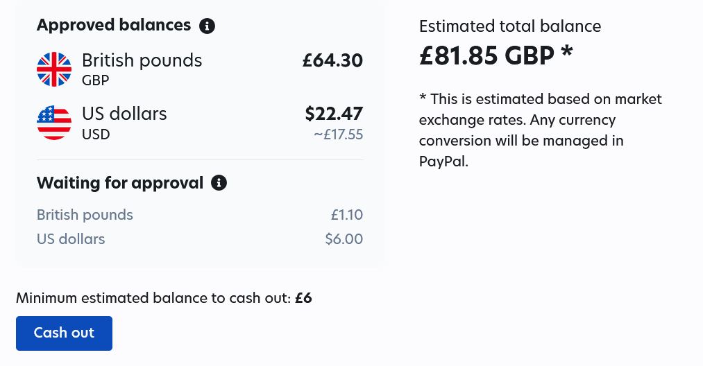 Cash out